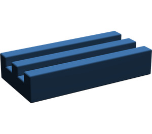 LEGO Dark Blue Tile 1 x 2 Grille (without Bottom Groove)