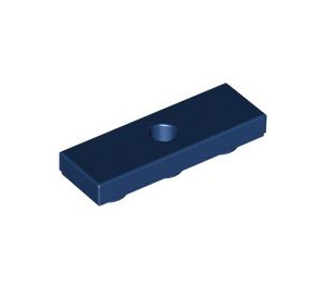 LEGO Dark Blue Tile 1 x 3 Inverted with Hole (35459)