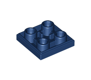 LEGO Donkerblauw Tegel 2 x 2 Omgekeerd (11203)