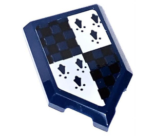 LEGO Donkerblauw Tegel 2 x 3 Pentagonal met Ravenclaw Emblem Sticker (22385)