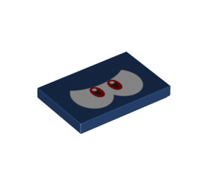 LEGO Dark Blue Tile 2 x 3 with Bully Eyes (26603 / 95047)