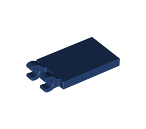 LEGO Dark Blue Tile 2 x 3 with Horizontal Clips (Thick Open 'O' Clips) (30350 / 65886)