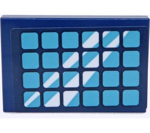 LEGO Dark Blue Tile 2 x 3 with Solar Panel 41731 Sticker (26603)