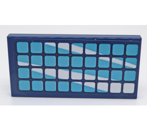 LEGO Dark Blue Tile 2 x 4 with Solar Panel Sticker (87079)
