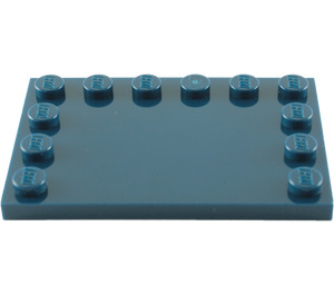 LEGO Dark Blue Tile 4 x 6 with Studs on 3 Edges (6180)