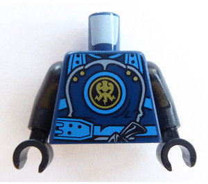 LEGO Blu scuro Busto Ninjago Blu Armatura (973)