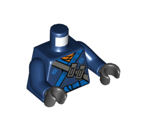 LEGO Dark Blue Torso Ninjago Robe with Asian Characters (Jay) (973 / 76382)