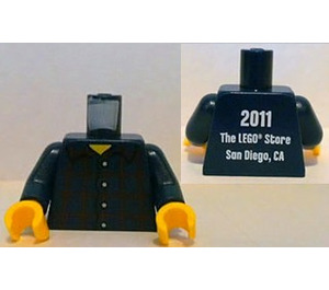 LEGO Mørkeblå Torso med 2011 The LEGO Store San Diego, CA (973)