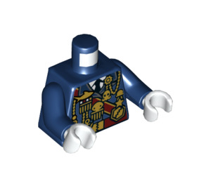 LEGO Blu scuro Busto con Military Uniform e Medals (973 / 76382)