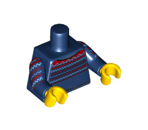 LEGO Bleu Foncé Torse avec Pullover  (973 / 88585)