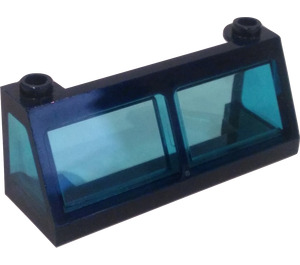 LEGO Dark Blue Train Windscreen 2 x 6 x 2 with Permanent Transparent Light Blue Glass (6567)