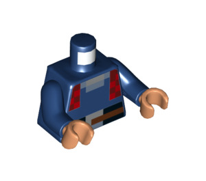 LEGO Dunkelblau Valdrie Minifigur Torso (973 / 76382)