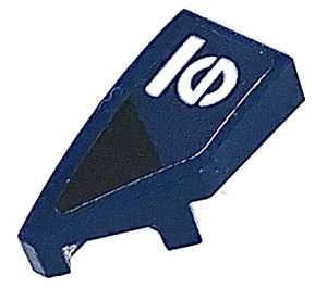 LEGO Donkerblauw Wig 1 x 2 Links met Underlined „S“ Links Kant Sticker (29120)
