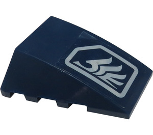 LEGO Dark Blue Wedge 4 x 4 Triple Curved without Studs with Sky Guardian Wing Sticker (47753)