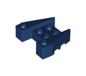 LEGO Mørkeblå Kile Klods 3 x 4 med Knops hakker (50373)