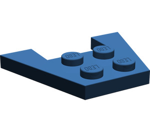 LEGO Bleu foncé Coin assiette 3 x 4 sans encoches pour tenons (4859)