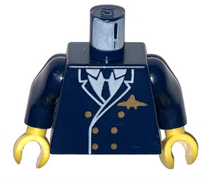 LEGO Azul oscuro World City Piloto Torso (973 / 73403)