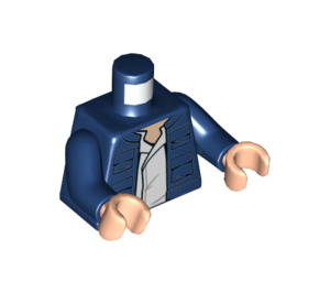 LEGO Mørkeblå Young Han Solo Minifig Torso (973 / 76382)