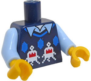 LEGO Mørk blå Zane Minifigur Overkropp (973 / 88585)