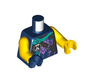 LEGO Dark Blue Zoey Minifig Torso (973 / 76382)