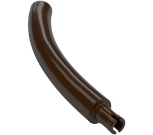 LEGO Dark Brown Animal Tail Middle Section with Technic Pin (40378 / 51274)