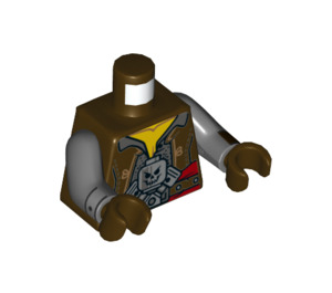 LEGO Dark Brown Apocalypseburg Abe Minifig Torso (973 / 76382)