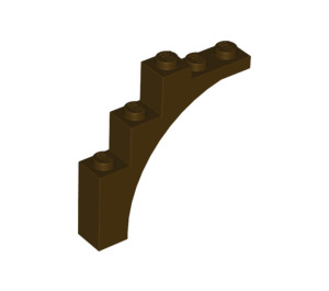 LEGO Dark Brown Arch 1 x 5 x 4 Irregular Bow, Reinforced Underside (76768)