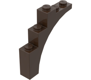 LEGO Ciemny brąz Łuk 1 x 5 x 4 Zwykły łuk, niewzmocniony spód (2339 / 14395)