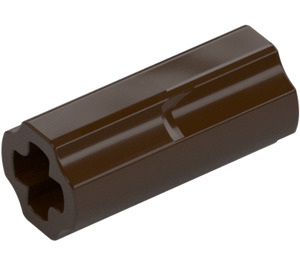 LEGO Dark Brown Axle Connector (Smooth with 'x' Hole) (59443)