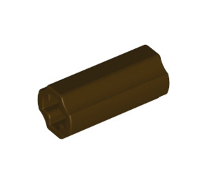 LEGO Dark Brown Axle Connector (Smooth with 'x' Hole) (59443)