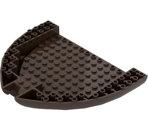 LEGO Marron foncé Boat Bow Hull 16 x 14 x 2 (64651)