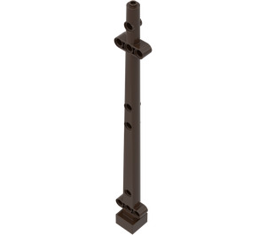 LEGO Dunkelbraun Boot Mast 2 x 2 x 20 Seitlich ausgerichtetes, x-förmiges Achsloch (48002 / 65446)