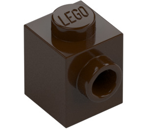 LEGO Ciemny brąz Cegła 1 x 1 z Wypustki NA Jeden Strona (87087)