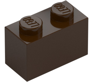 LEGO Dark Brown Brick 1 x 2 with Bottom Tube (3004 / 93792)