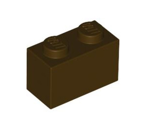 LEGO Dark Brown Brick 1 x 2 with Bottom Tube (3004 / 93792)
