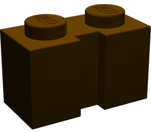 LEGO Dark Brown Brick 1 x 2 with Groove (4216)
