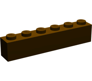 LEGO Dark Brown Brick 1 x 6 (3009)