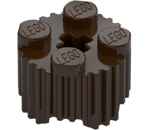 LEGO Dark Brown Brick 2 x 2 Round with Grille (92947)