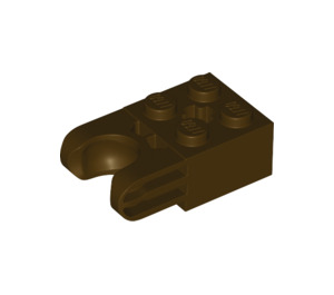 LEGO Dark Brown Brick 2 x 2 with Ball Joint Socket (67696)