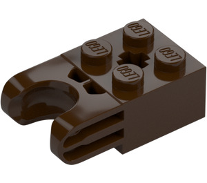 LEGO Marrone scuro Mattoncino 2 x 2 con Innesto a sfera e Axlehole (Presa larga) (92013)