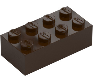 LEGO Mørk brun Kloss 2 x 4 (3001 / 72841)