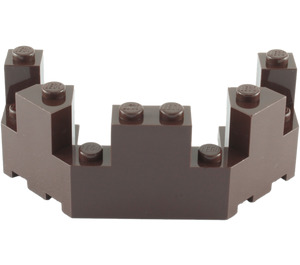 LEGO Dark Brown Brick 4 x 8 x 2.3 Turret Top (6066)