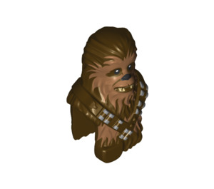 LEGO Dark Brown Chewbacca Head with Crossed Bandoliers (38194)