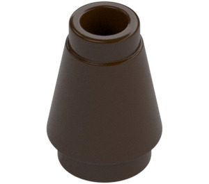 LEGO Dark Brown Cone 1 x 1 with Top Groove (28701 / 59900)