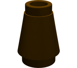 LEGO Dark Brown Cone 1 x 1 with Top Groove (28701 / 59900)