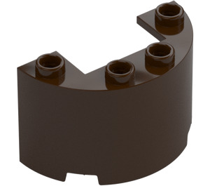 LEGO Dark Brown Cylinder 2 x 4 x 2 Half (24593 / 35402)