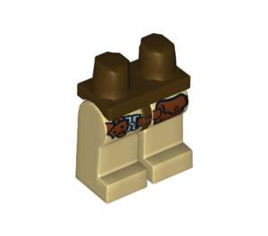 LEGO Dunkelbraun Dinosaurs Minifigure Hüften und Beine (3815 / 75164)