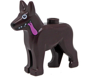 LEGO Dark Brown Dog - Alsatian with Tongue Hanging Out and Exposed Fangs (92586 / 101995)