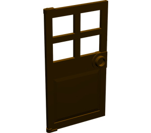 LEGO Dark Brown Door 1 x 4 x 6 with 4 Panes and Stud Handle (60623)