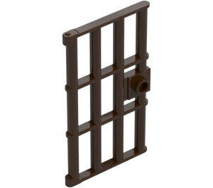 LEGO Dark Brown Door 1 x 4 x 6 with Bars (60621)